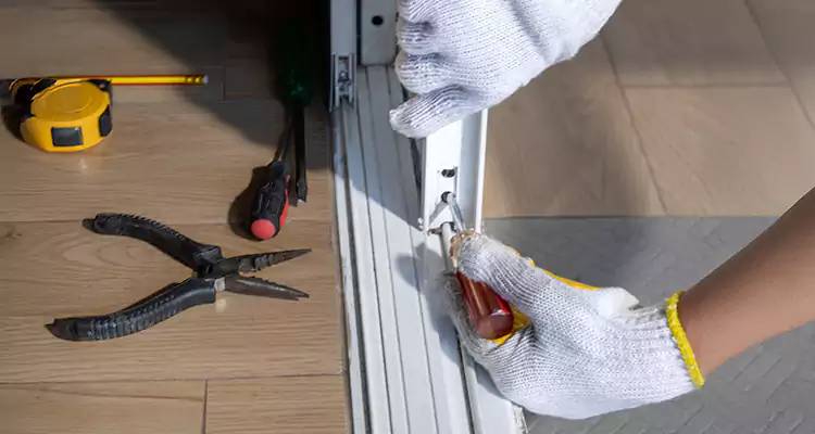 Backyard Sliding Door Track Repair in North Lauderdale, FL